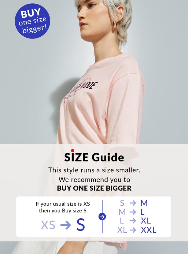 ALAYA F x URB_N Women Printed Oversized T-shirt