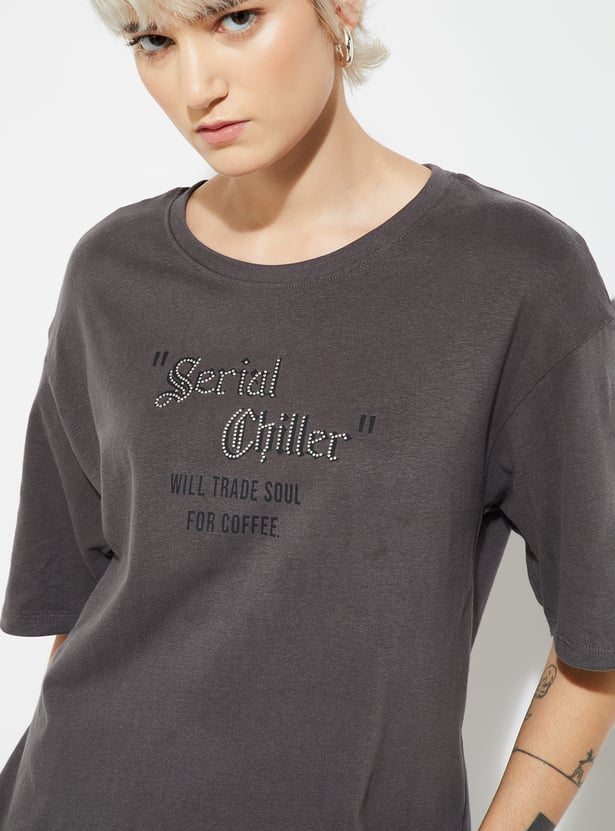 ALAYA F x URB_N Women Printed Overszied T-shirt