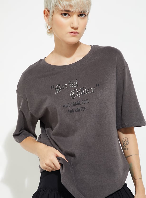 ALAYA F x URB_N Women Printed Overszied T-shirt