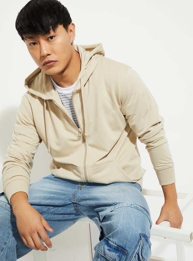 URB_N Men Solid Hooded Sweatshirt