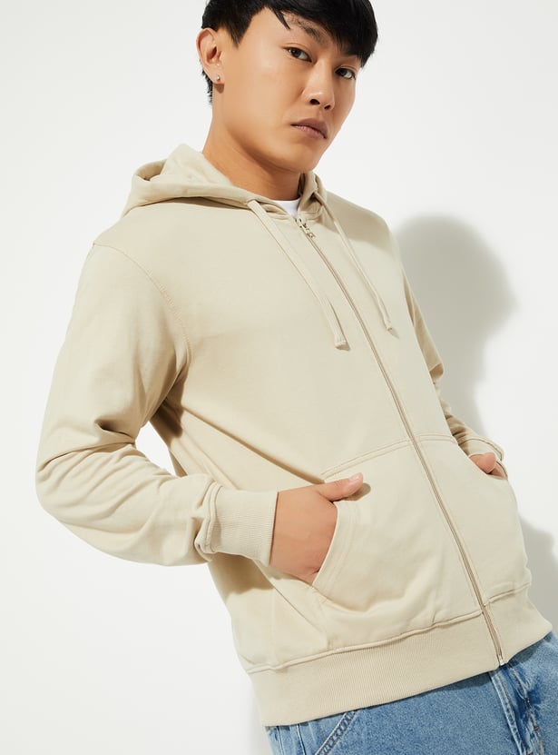 URB_N Men Solid Hooded Sweatshirt