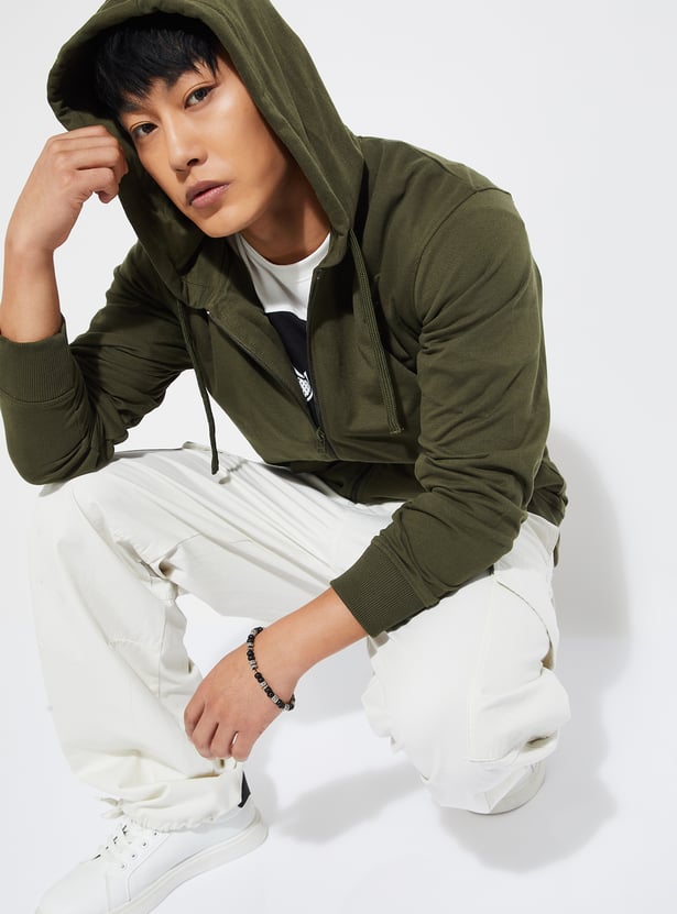 URB_N Men Solid Hooded Sweatshirt