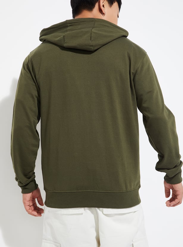 URB_N Men Solid Hooded Sweatshirt