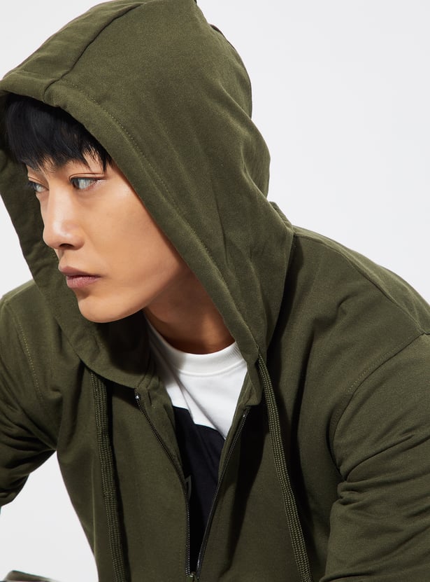 URB_N Men Solid Hooded Sweatshirt