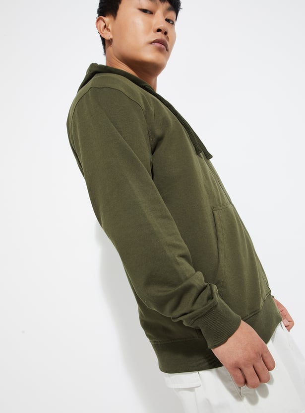 URB_N Men Solid Hooded Sweatshirt