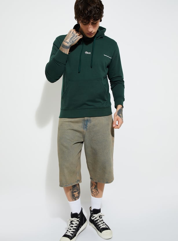Hooded Sweatshirt Champion Sweater And Shorts Dark Green Hoodie