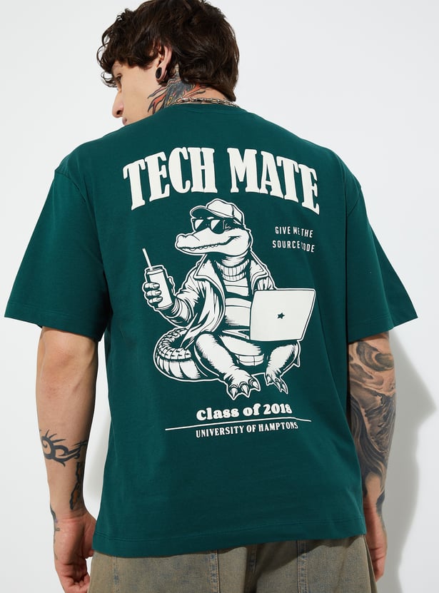 Buy URB_N Men Back Print Oversized T-shirt Online at just Rs