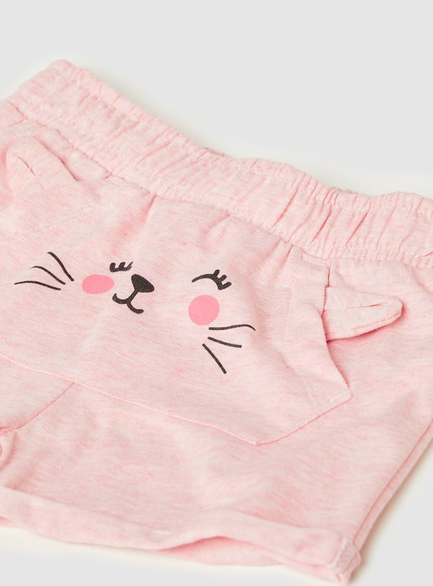 Girls Printed Shorts Set