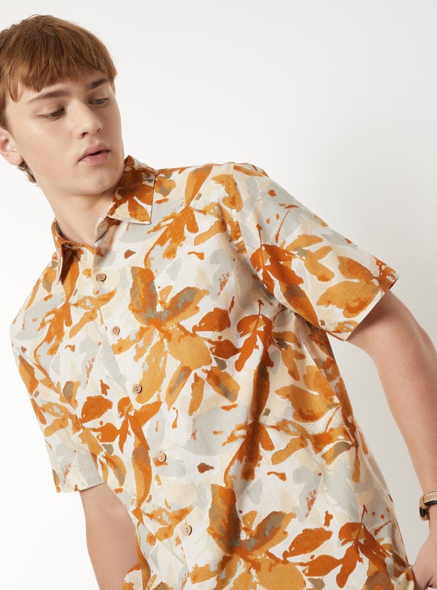 Men Printed Slim Fit Shirt