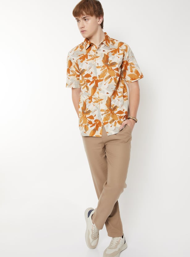 Men Printed Slim Fit Shirt