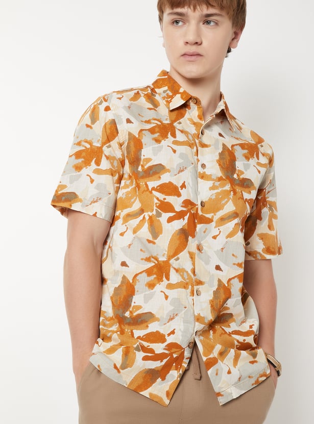 Men Printed Slim Fit Shirt