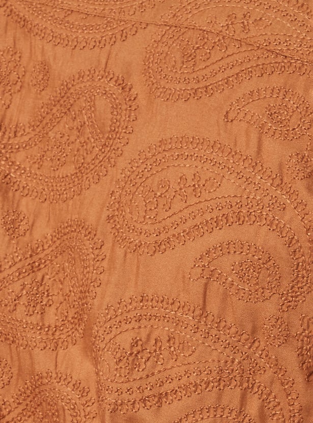 Men Embroidered Slim Fit Ethnic Shirt