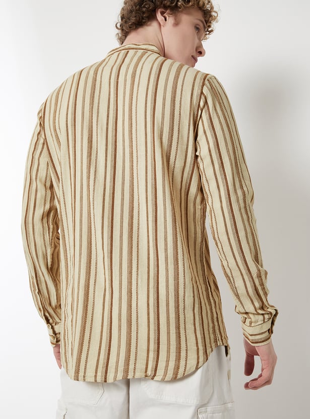 Men Striped Slim Fit Short Kurta