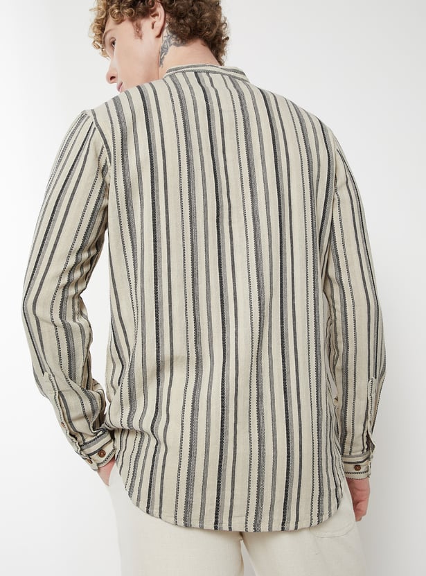 Men Striped Slim Fit Short Kurta