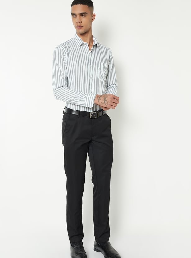 Men Striped Slim Fit Formal Shirt