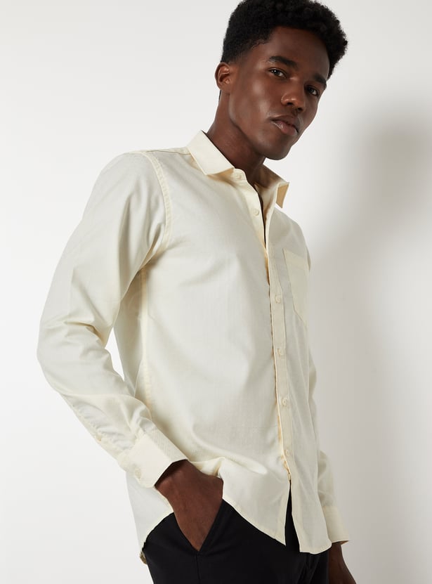 Men Patterned Regular Fit Formal Shirt