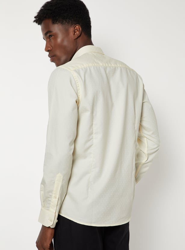 Men Patterned Regular Fit Formal Shirt