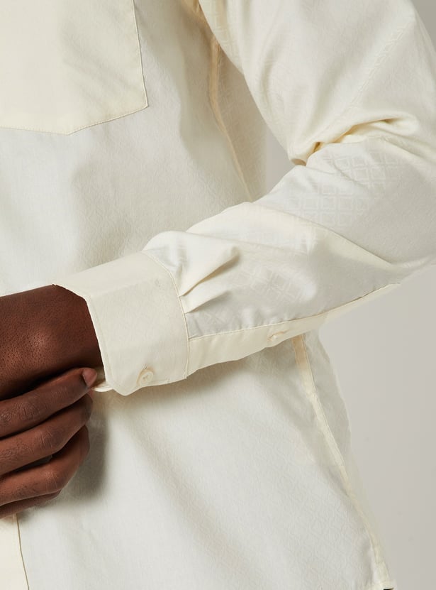 Men Patterned Regular Fit Formal Shirt