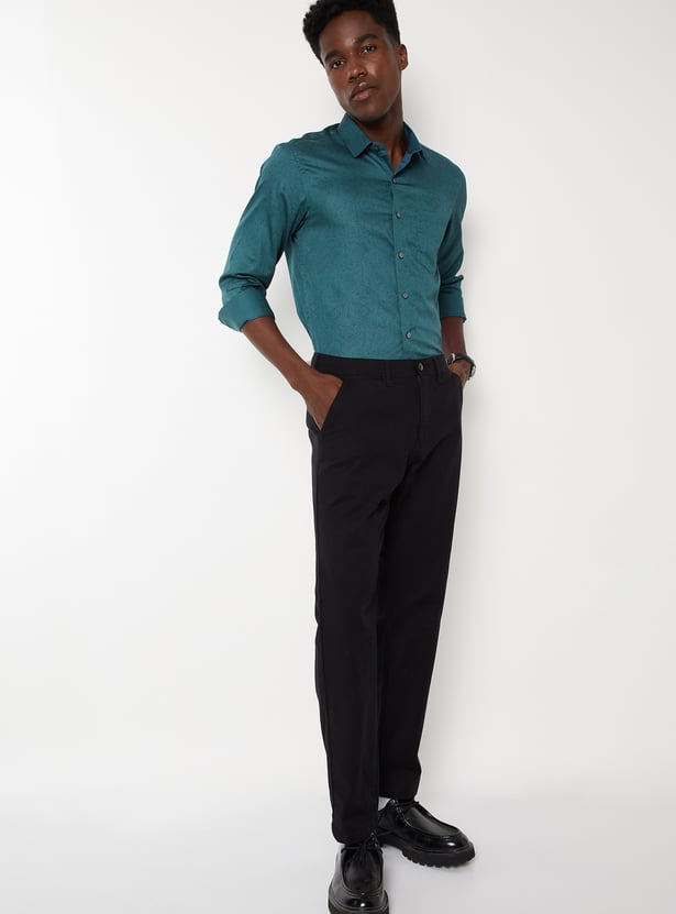 Men Printed Slim Fit Formal Shirt