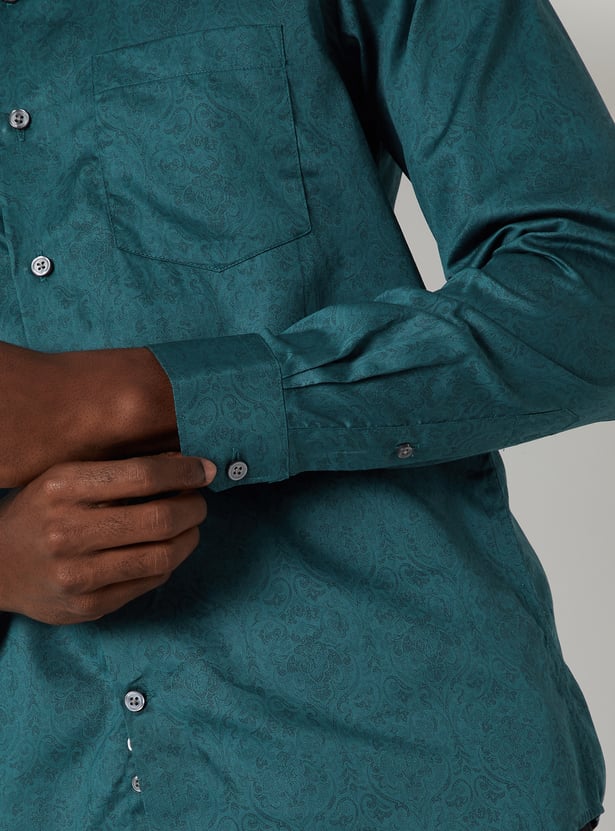 Men Printed Slim Fit Formal Shirt