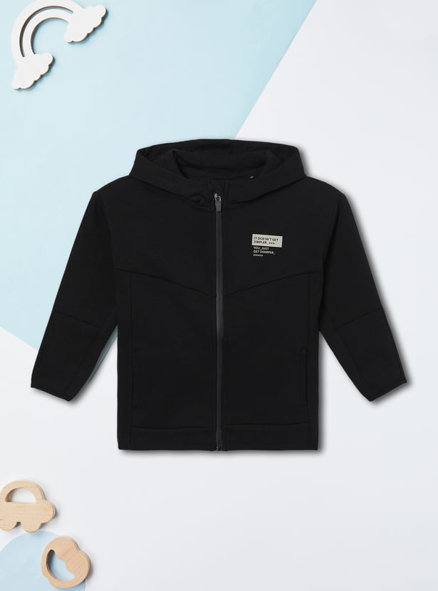 Boys Printed Hooded Sweatshirt