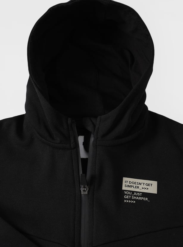 Boys Printed Hooded Sweatshirt