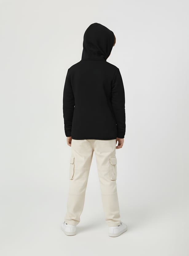 Boys Printed Hooded Sweatshirt