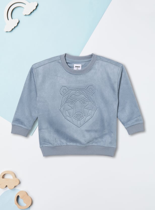 Boys Embossed Oversized Sweatshirt