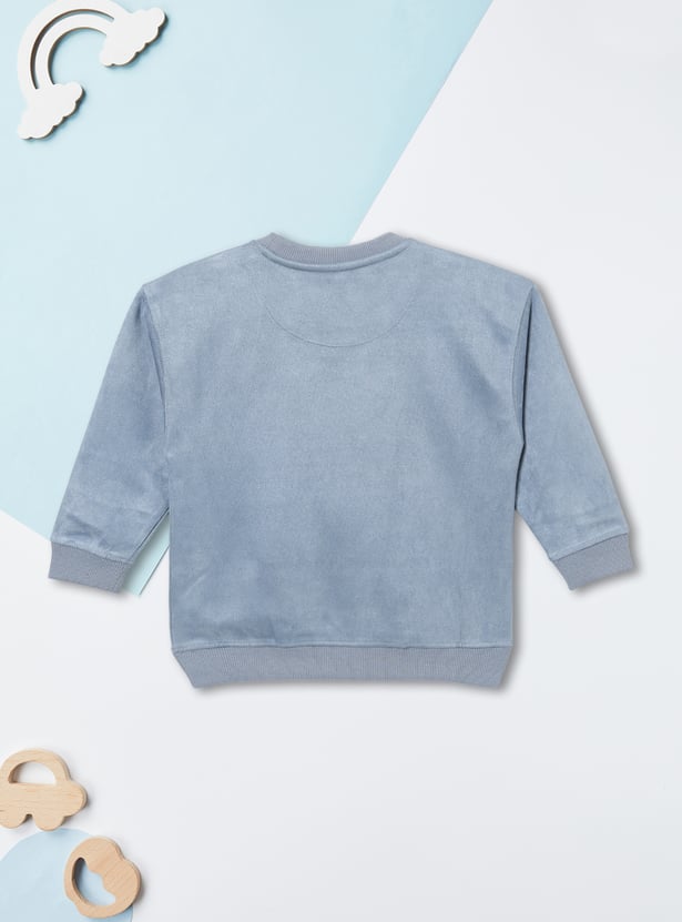 Boys Embossed Oversized Sweatshirt