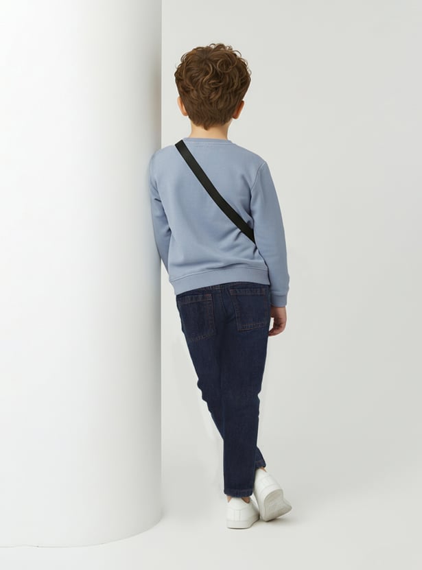 Boys Embossed Oversized Sweatshirt