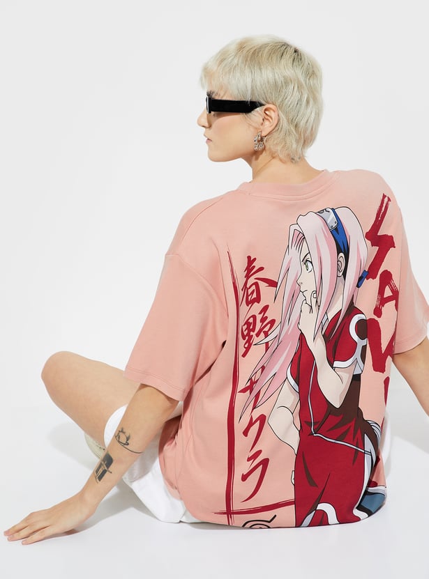 Buy ALAYA F X URB_N Women Sakura Print Oversized T-shirt