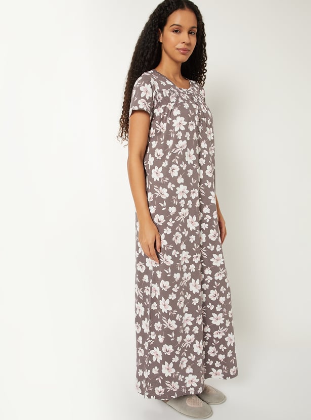 Women Floral Print Nightgown