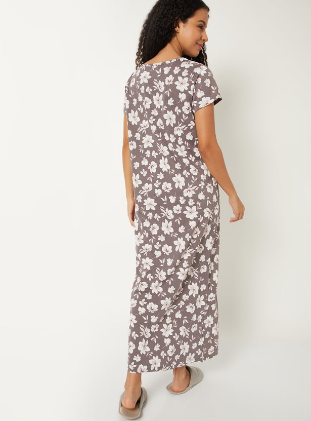 Women Floral Print Nightgown