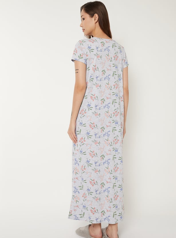 Women Floral Print Nightgown