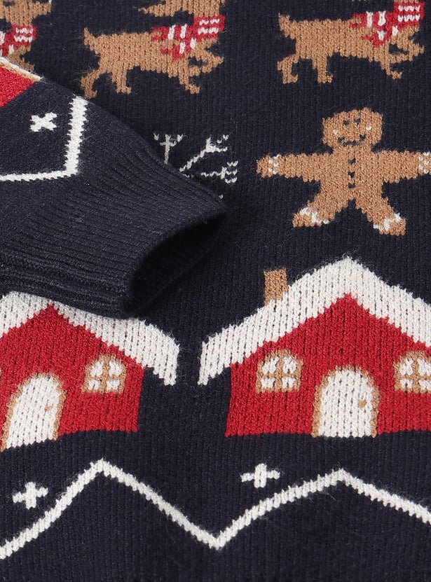Boys Reindeer & Snowflakes Sweater