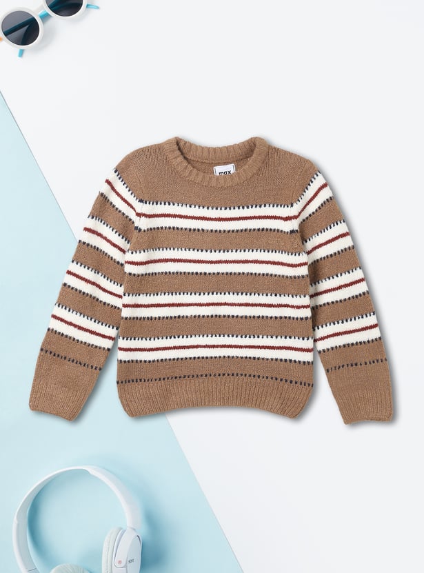 Boys Striped Knit Sweater