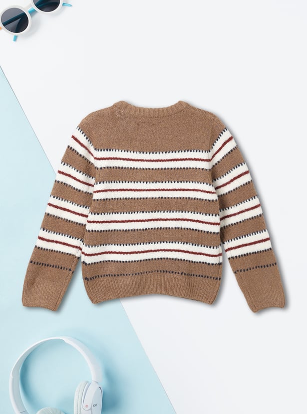 Boys Striped Knit Sweater