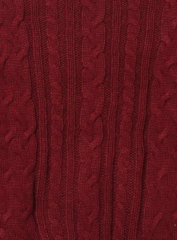 Boys Solid Cable Knit Sweater