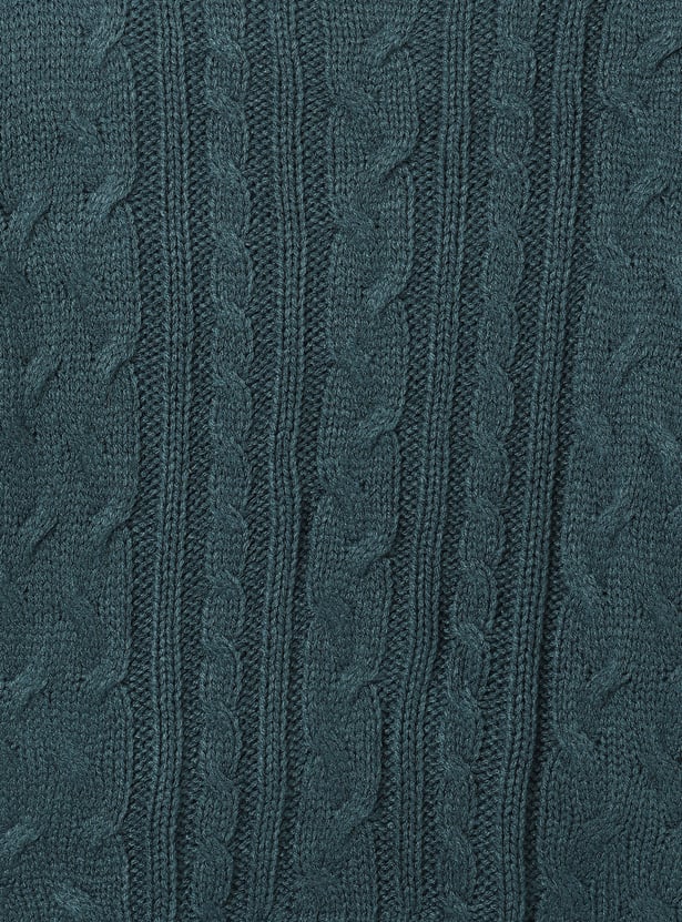 Boys Solid Cable Knit Sweater