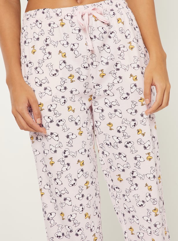 Women Peanuts Print Pyjamas