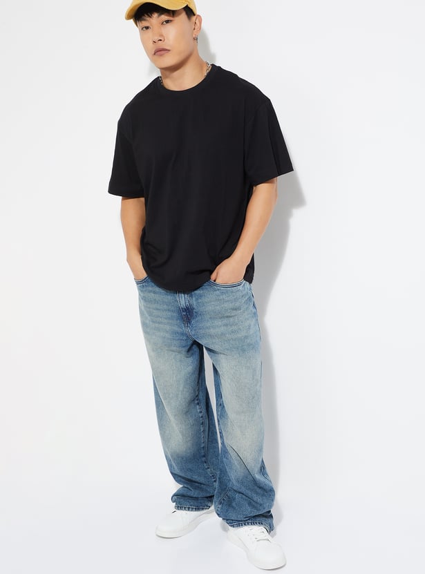 Buy URB_N Men Oversized Solid T-shirt Online at just Rs. 249.0