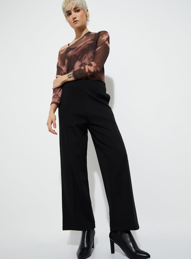 ALAYA F x URB_N Textured Wide Leg Trousers