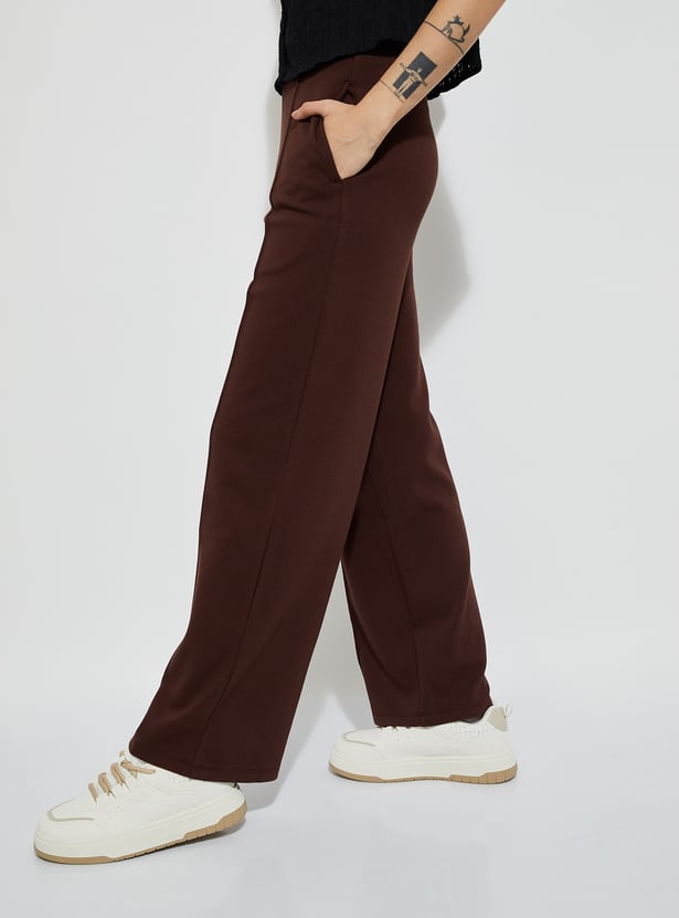 ALAYA F x URB_N Textured Wide Leg Trousers
