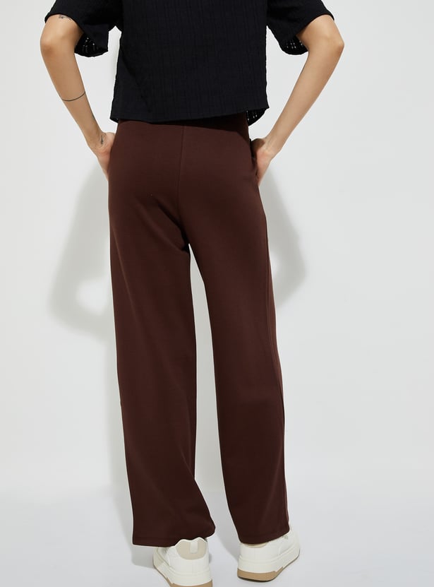 ALAYA F x URB_N Textured Wide Leg Trousers