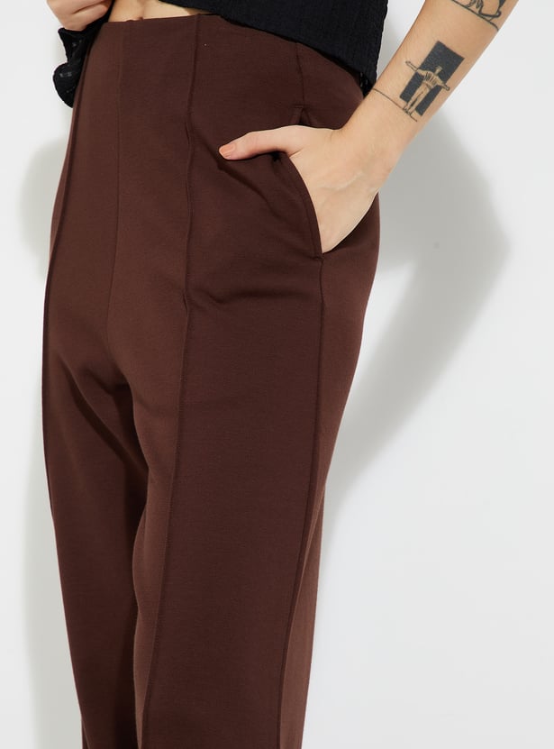 ALAYA F x URB_N Textured Wide Leg Trousers
