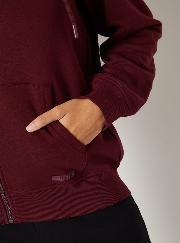 Women Solid Hooded Jacket