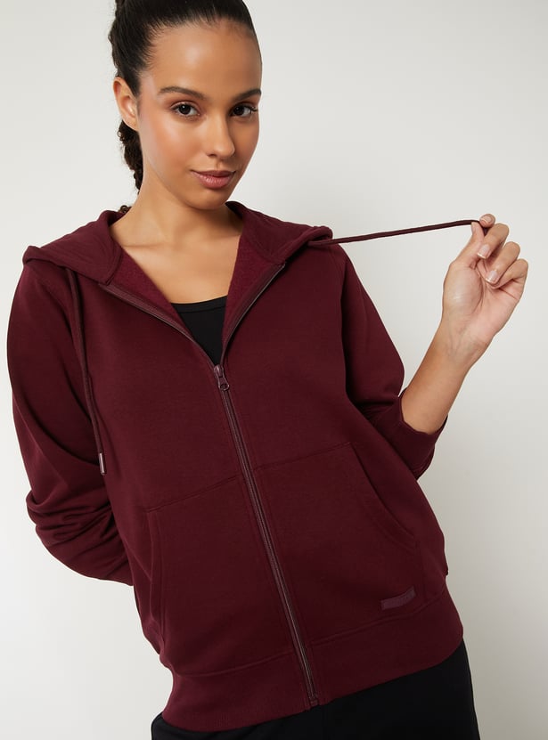 Women Solid Hooded Jacket