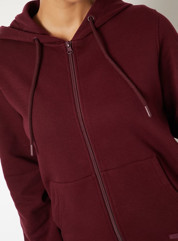 Women Solid Hooded Jacket