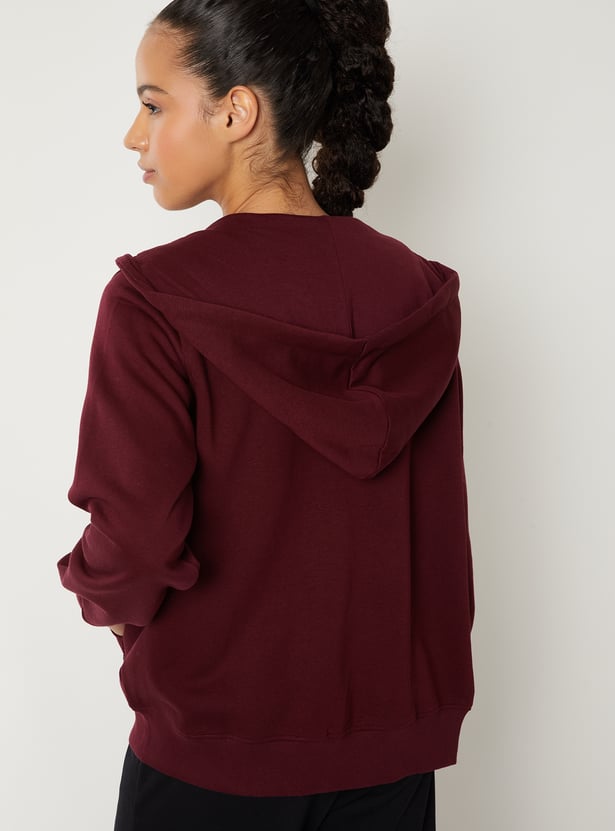 Women Solid Hooded Jacket