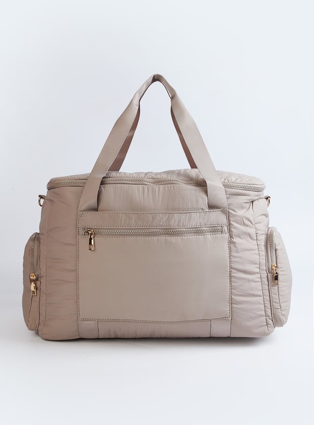Women Solid Duffle Bag